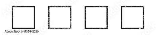 Set of grunge borders in square form