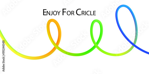 Color wave line pattern abstract party background with gradient 3D curve rainbow ribbons wavy swirl lines vector.