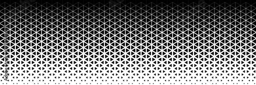 Geometric pattern of black diamonds on a white background.Seamless in one direction.Long fade out.The radial transformation method.