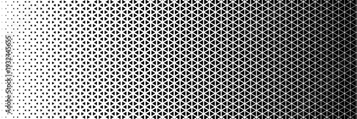 Geometric pattern of black diamonds on a white background.Seamless in one direction.Long fade out.The radial transformation method.