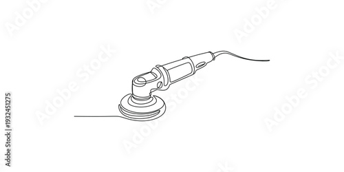 A black and white line drawing of a portable electric angle grinder or polisher tool.