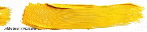 Horizontal swath of bright yellow paint