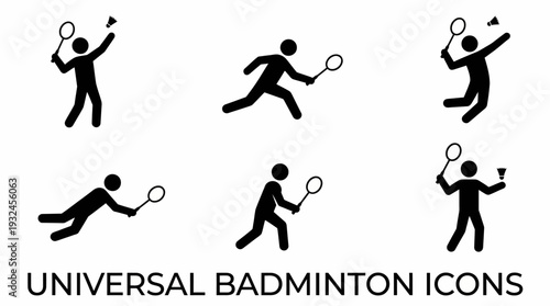 Inclusive Sports Vector Silhouette Collection | Tennis, Badminton, Wheelchair Athletes, Doubles, Jump Smash, Dynamic Motion | Minimalist Black-and-White Athletic Diversity Design