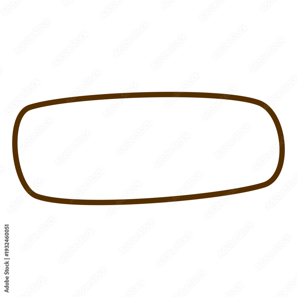 Obraz premium Rounded rectangle outline bubble icon
