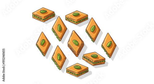 Delicious Baklava Pastries A Sweet Middle Eastern Treat.