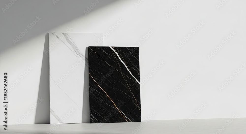 Fototapeta premium marble business card mockup