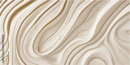 Abstract wooden landscape with flowing wavy and textured surfaces