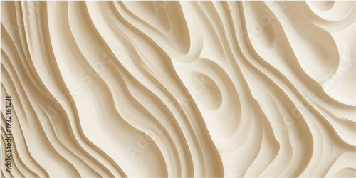 A close up view of carved wooden flowing waves