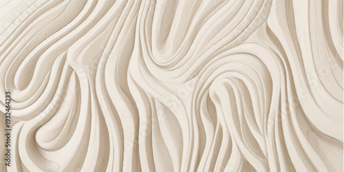 A close up view of carved wooden flowing waves