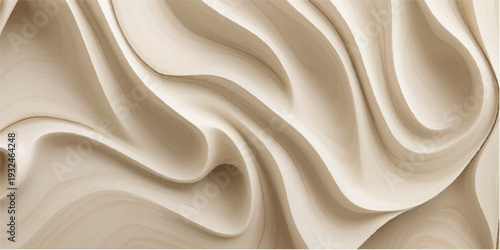 Detailed wooden wave pattern with a soft light, neutral color. Use for backgrounds showing texture, nature, or abstract design.