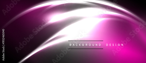 Abstract pink design. Smooth curves radiate from bright center, contrasting dark background. Modern, vibrant visual element.