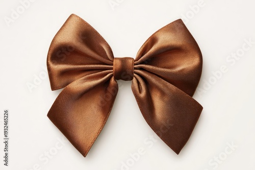 Brown satin bow, elegant