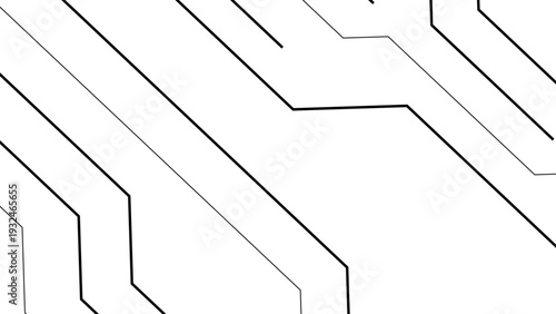 Vector Abstract Networked Pathways. A stark, minimalist of interconnected lines, hinting at complex networks, communication, or data flow, representing the modern digital world.