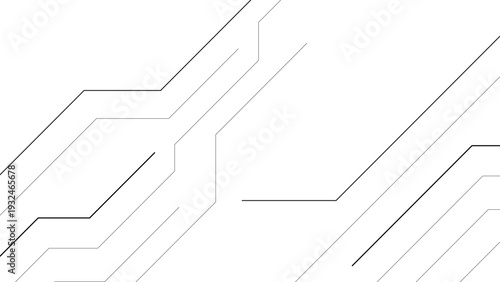 Vector Abstract Circuitry Lines. A minimalist design featuring a network of interconnected lines, representing a modern technological ecosystem. This visual conveys themes of connectivity, innovation.