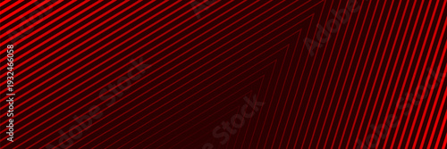 Red arrows background. Abstract triangle gradient wallpaper. Repeated arrow stripes backdrop for flyer, banner, poster, presentation. Thin to thick linear game or sport texture. Vector masculine bg
