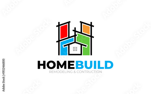 Illustration vector graphic of remodeling and construction, home repair and Building renovation logo design template