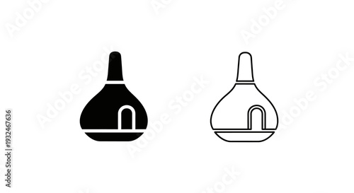 Minimalist vintage flask designs Vector