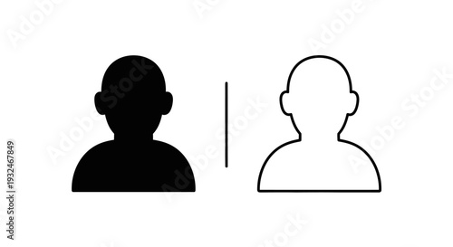 Silhouette split gender symbols Vector