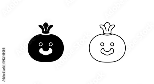 Cute cartoon onion characters Vector