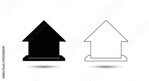 Minimalist house silhouettes vector Vector