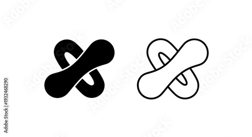 Modern abstract knot designs Vector