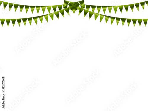 ガーランド三角、曲線、4黄緑F6