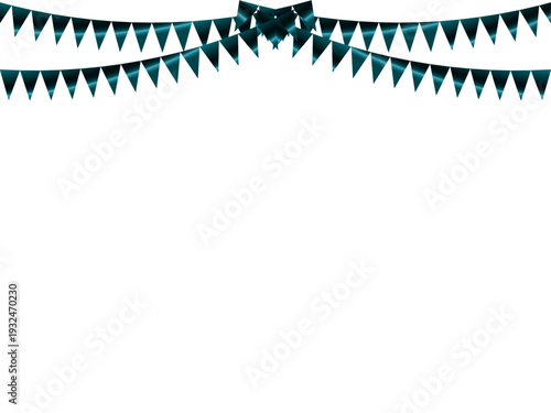 ガーランド三角、曲線、16青緑F6