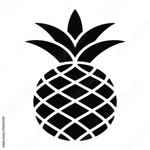 Pineapple fruit vector illustration on white background