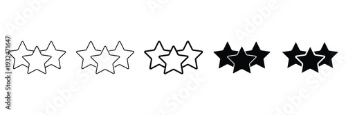 Success star celebration icon set. Performance ranking premium quality line and solid icon. Person reaching achievement, goal accomplishment, winning, leadership motivation symbol.