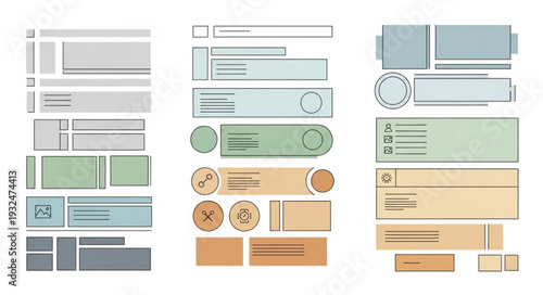 Graphic design elements and templates for various creative projects and presentations.