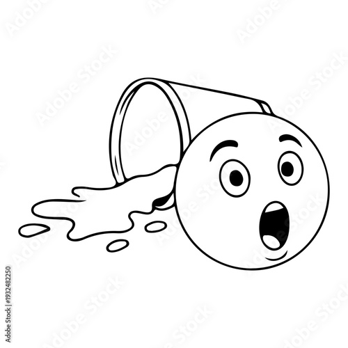 Spilled Drink Emoji Surprise