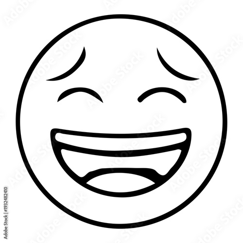 Laughing Emoji Outline