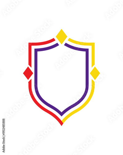 Free Download Abstract shield graphic illustration with decorative elements on dark background - GFXLoad