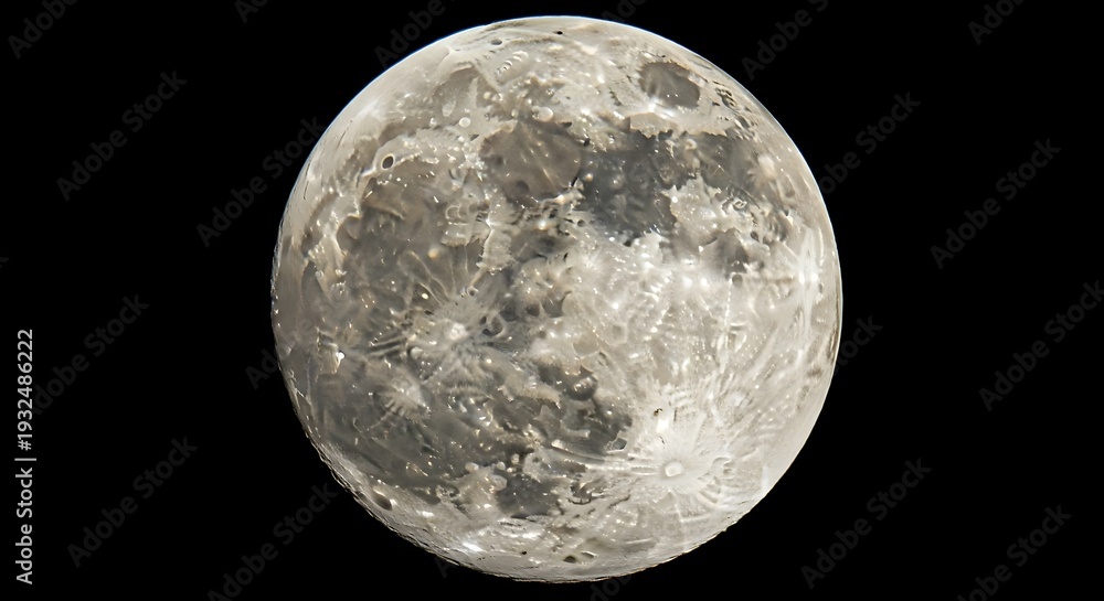Naklejka premium Close up lunar surface craters maria highlands detailed geology cosmic celestial texture