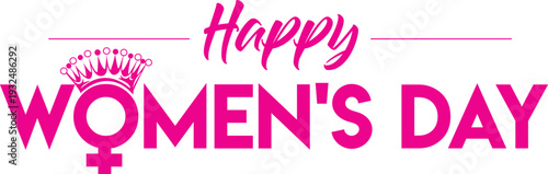 Happy women's day calligraphy, womens day typography, text vector 2.eps