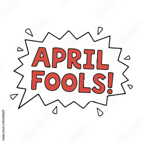 April Fools Day Hand Drawn Text