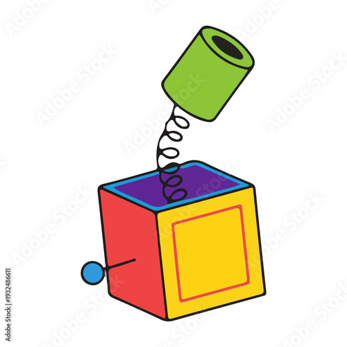 Jack in the Box Toy Illustration