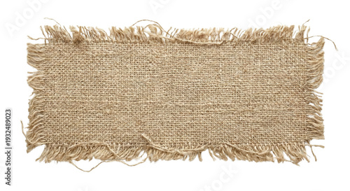 Photos Rough burlap sackcloth fabric piece on transparent background