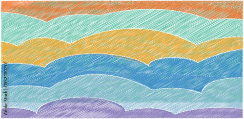 Colorful Retro 1970s–1980s Teen Style Background with Scribed Funky Pop Art Elements, Groovy Typography Vibes, and Classic Vintage Party Atmosphere Design