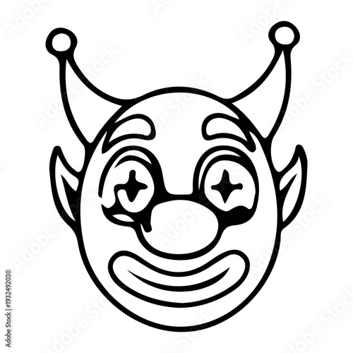 Clown Devil Head Icon
