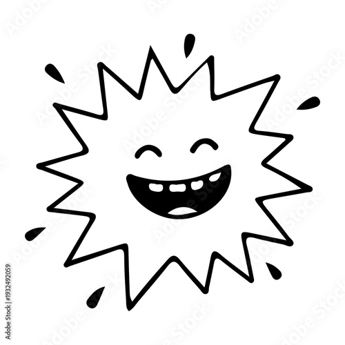 Happy Sparkle Doodle Icon