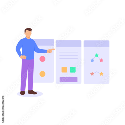 Pricing Plan, Presenting structured product pricing options clearly, Flat vector character illustration