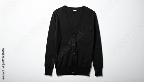 Elegant Black Cardigan - A Timeless Wardrobe Essential for Sophisticated Style.