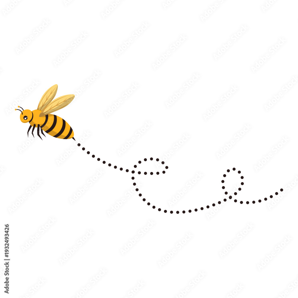 Naklejka premium Flying Bee Trail