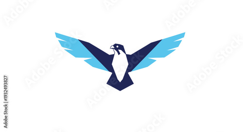 Abstract Bird Icon Depicting Freedom and Strength, Perfect for Branding and Design
