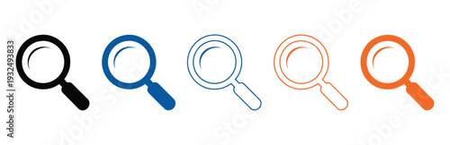 Explore icon set in multiple styles illustrating discovery concepts, travel and exploration symbols, search tools, compass elements