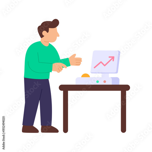 Product Prototype, Showcasing early stage product development model, Flat vector character illustration