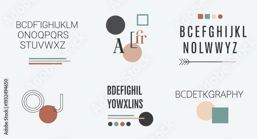 Diverse typography examples showcasing different font styles and designs for creative projects.