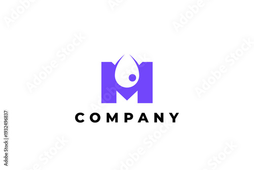 water drop source of water letter m