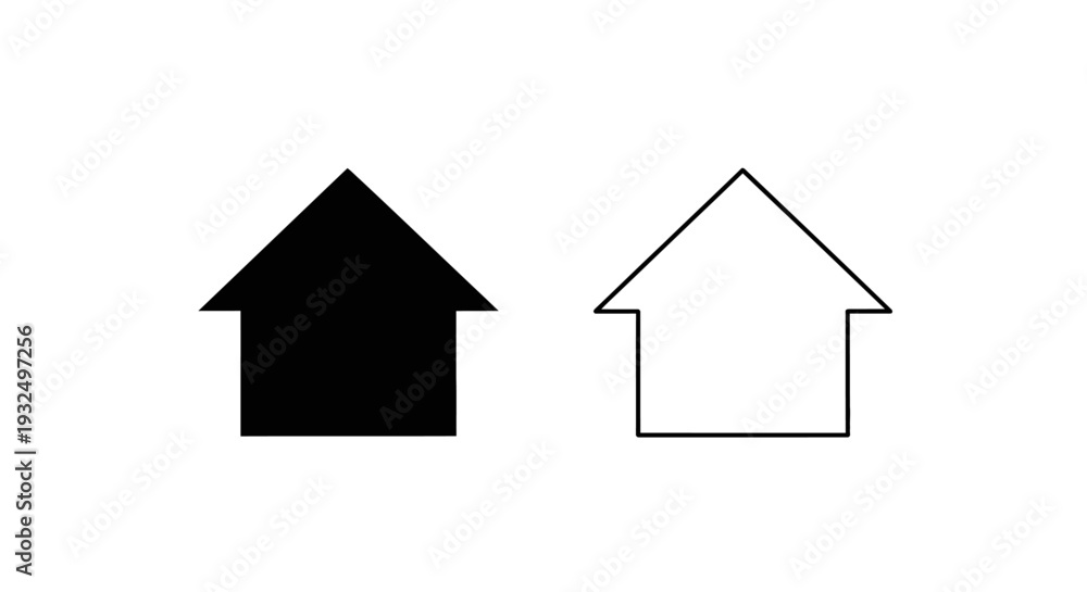 Fototapeta premium Minimalist house icon designs Vector